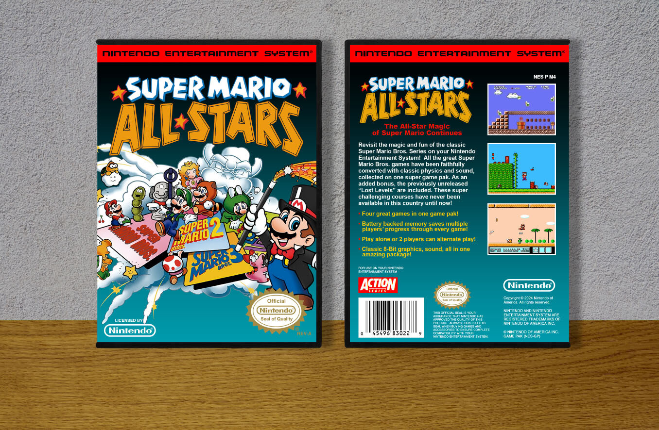 Super Mario All-Stars, Case Color: DARK GREY (OEM DS CASE COLOR)