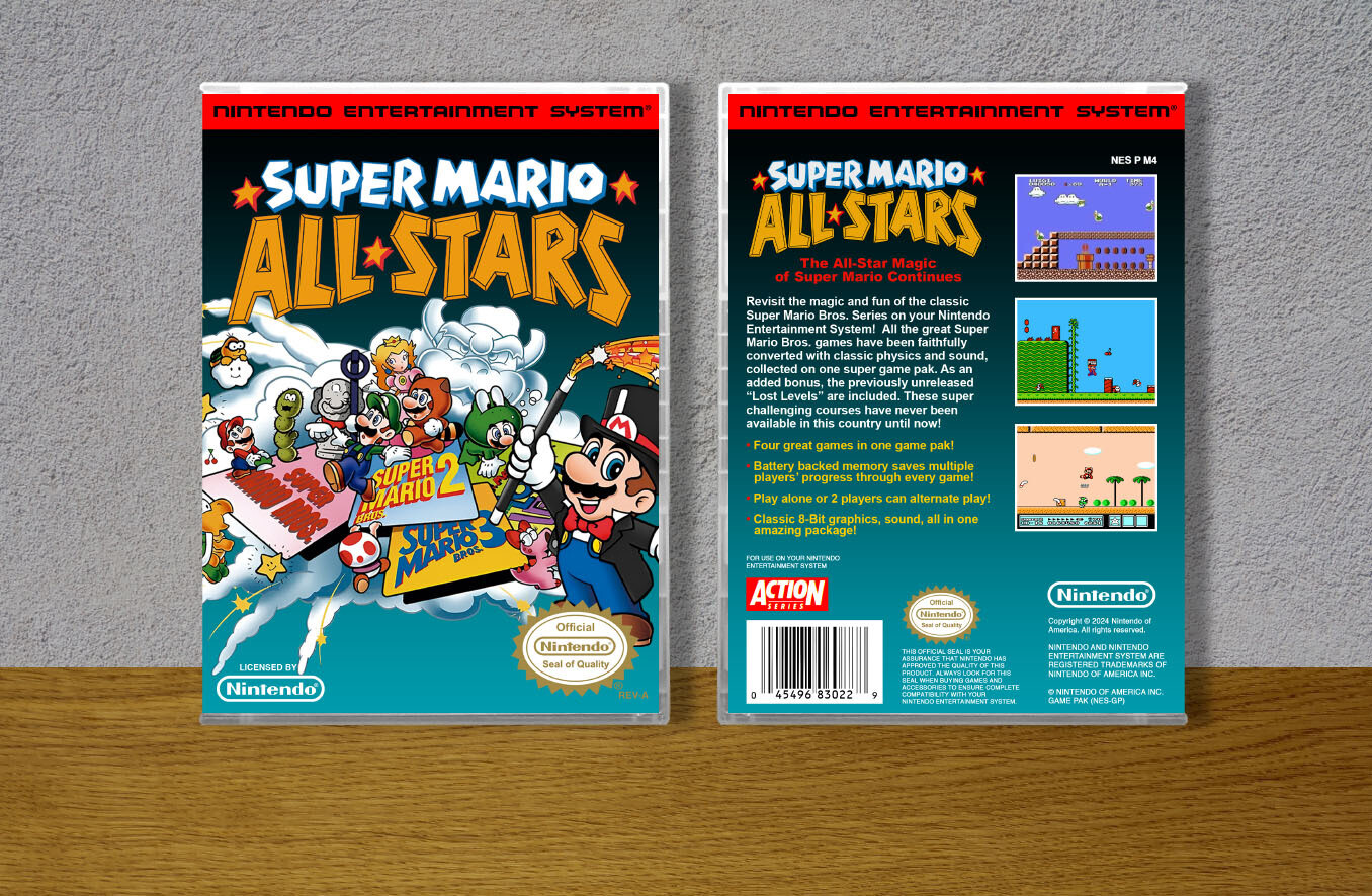 Super Mario All-Stars, Case Color: CLEAR (Transparent)