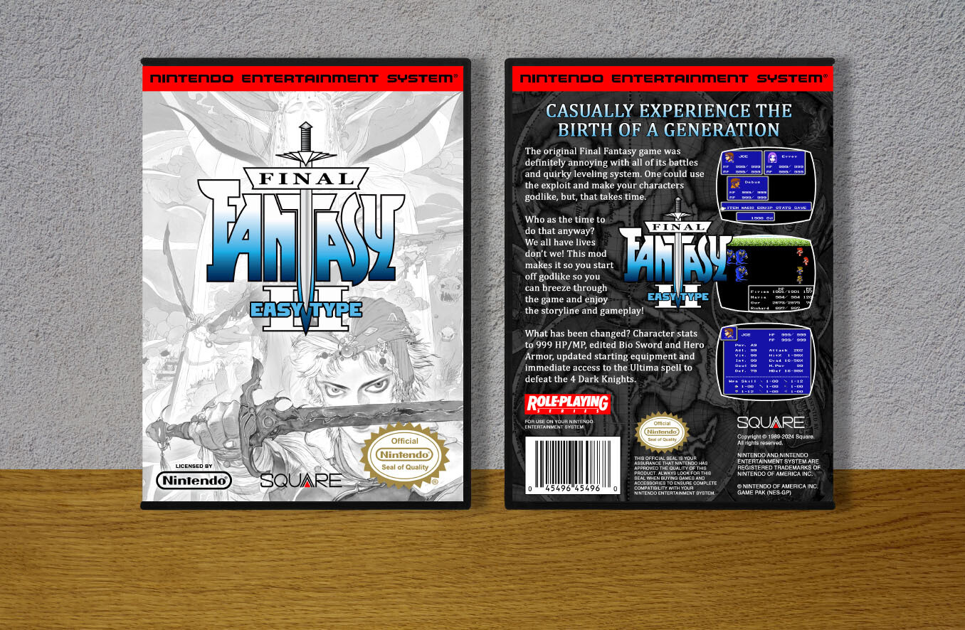 Final Fantasy II EasyType, Case Color: DARK GREY (OEM DS CASE COLOR)