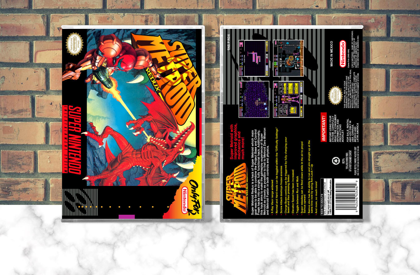 Super Metroid Redux, Case Color: CLEAR (Transparent)
