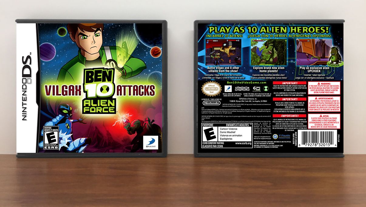 Ben 10 Alien Force: Vilgax Attacks, Case Color: DARK GREY (OEM DS CASE COLOR)