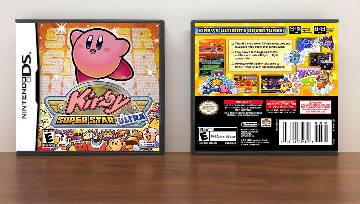 Kirby Super Star Ultra, Case Color: DARK GREY (OEM DS CASE COLOR)