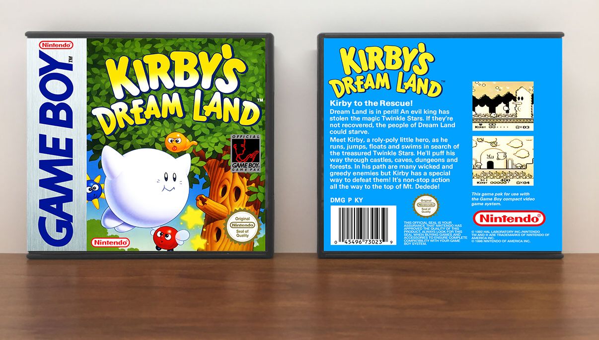 Kirby&#39;s Dreamland (PAL), Artwork Spine Color: Chrome