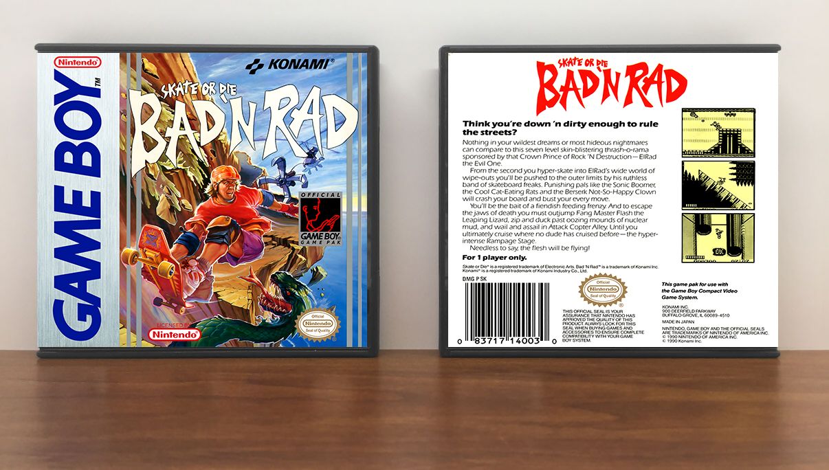 Skate or Die: Bad &#39;n&#39; Rad, Artwork Spine Color: Chrome