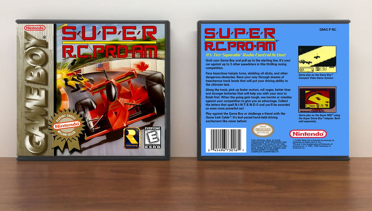 Super R.C. Pro-Am (PC), Case Color: DARK GREY (OEM DS CASE COLOR), Artwork Spine Color: (PC) Chrome