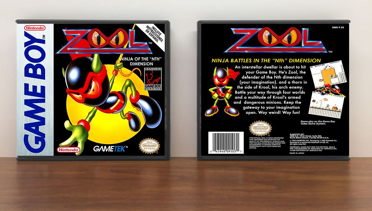 Zool: Ninja of the "Nth" Dimension, Artwork Spine Color: Chrome
