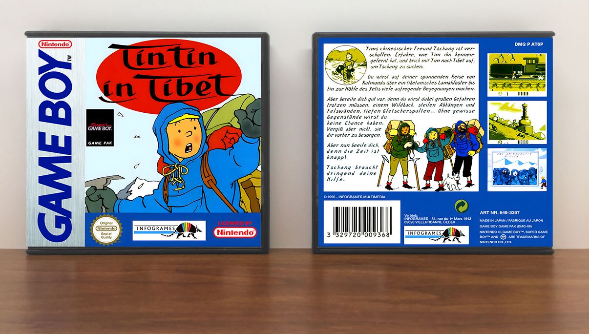 Tintin in Tibet (PAL), Artwork Spine Color: Chrome