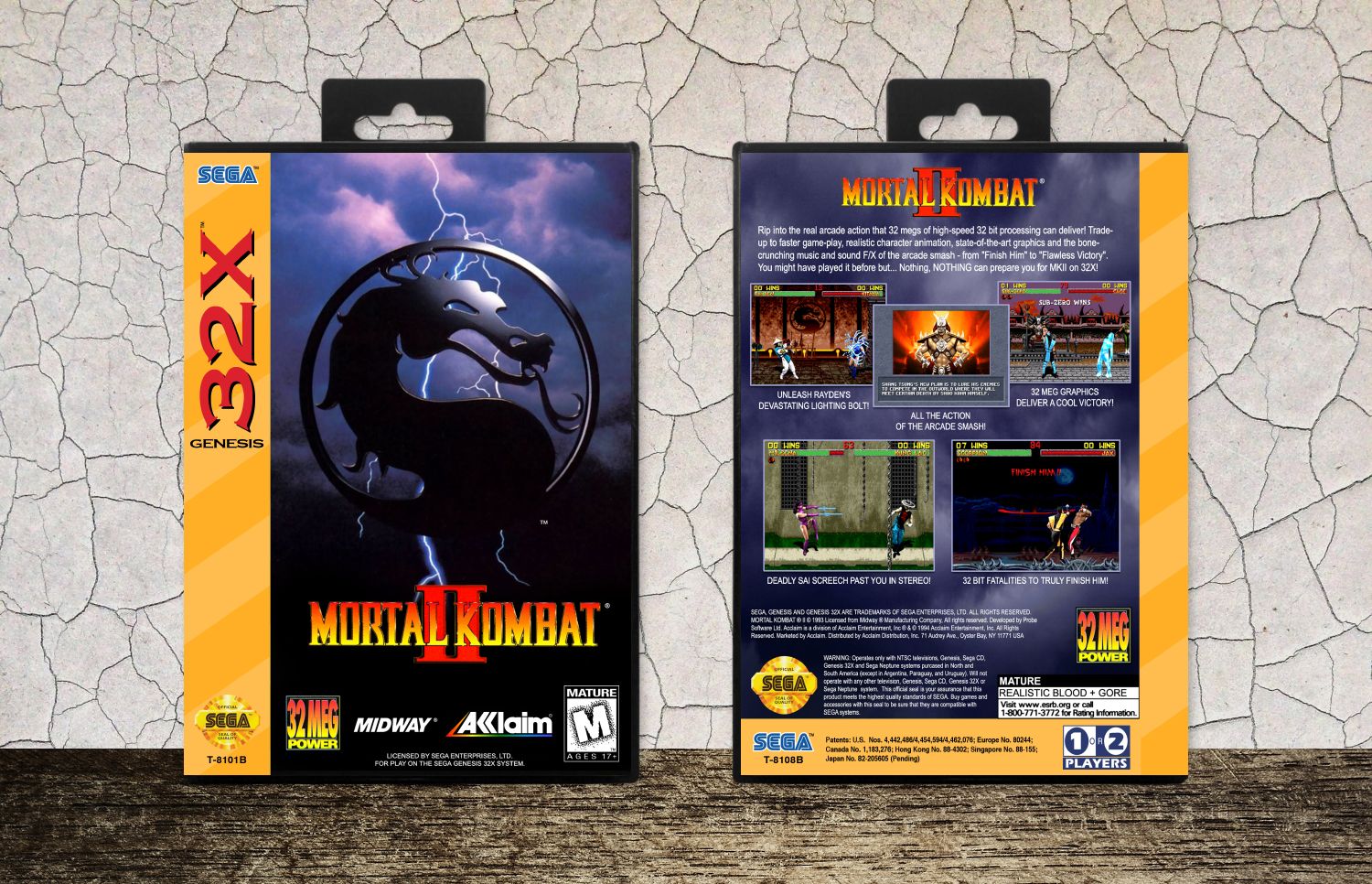 Mortal Kombat II, Case Color: Black