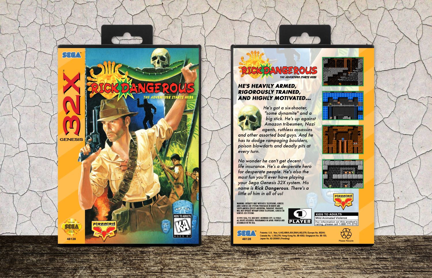 Rick Dangerous, Case Color: Black