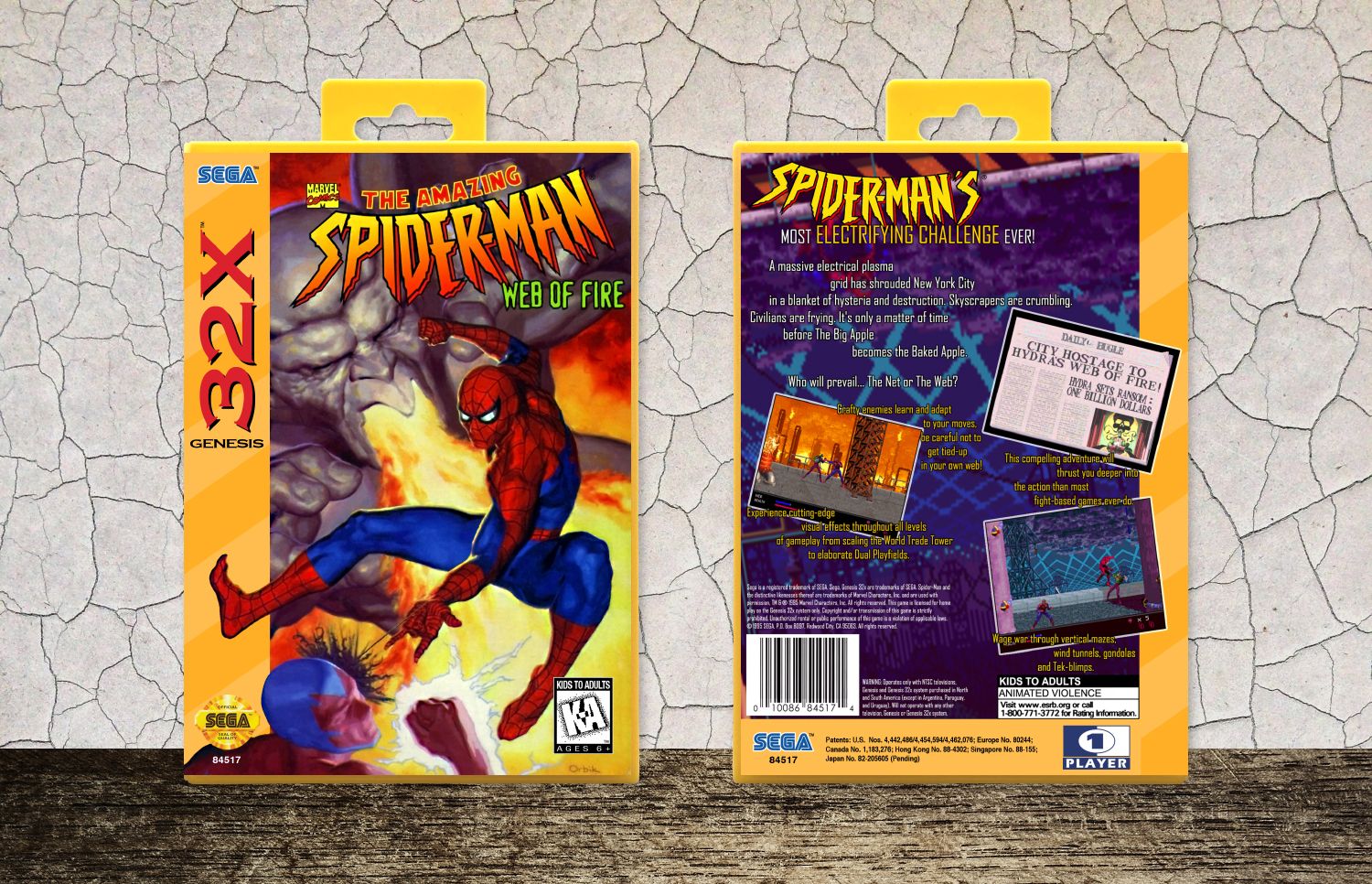 Amazing Spiderman, The: Web of Fire, Case Color: Yellow