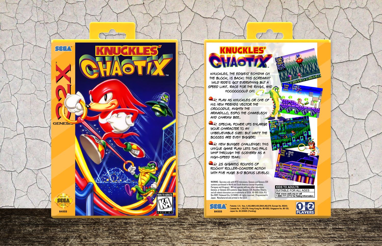 Knuckles&#39; Chaotix, Case Color: Yellow