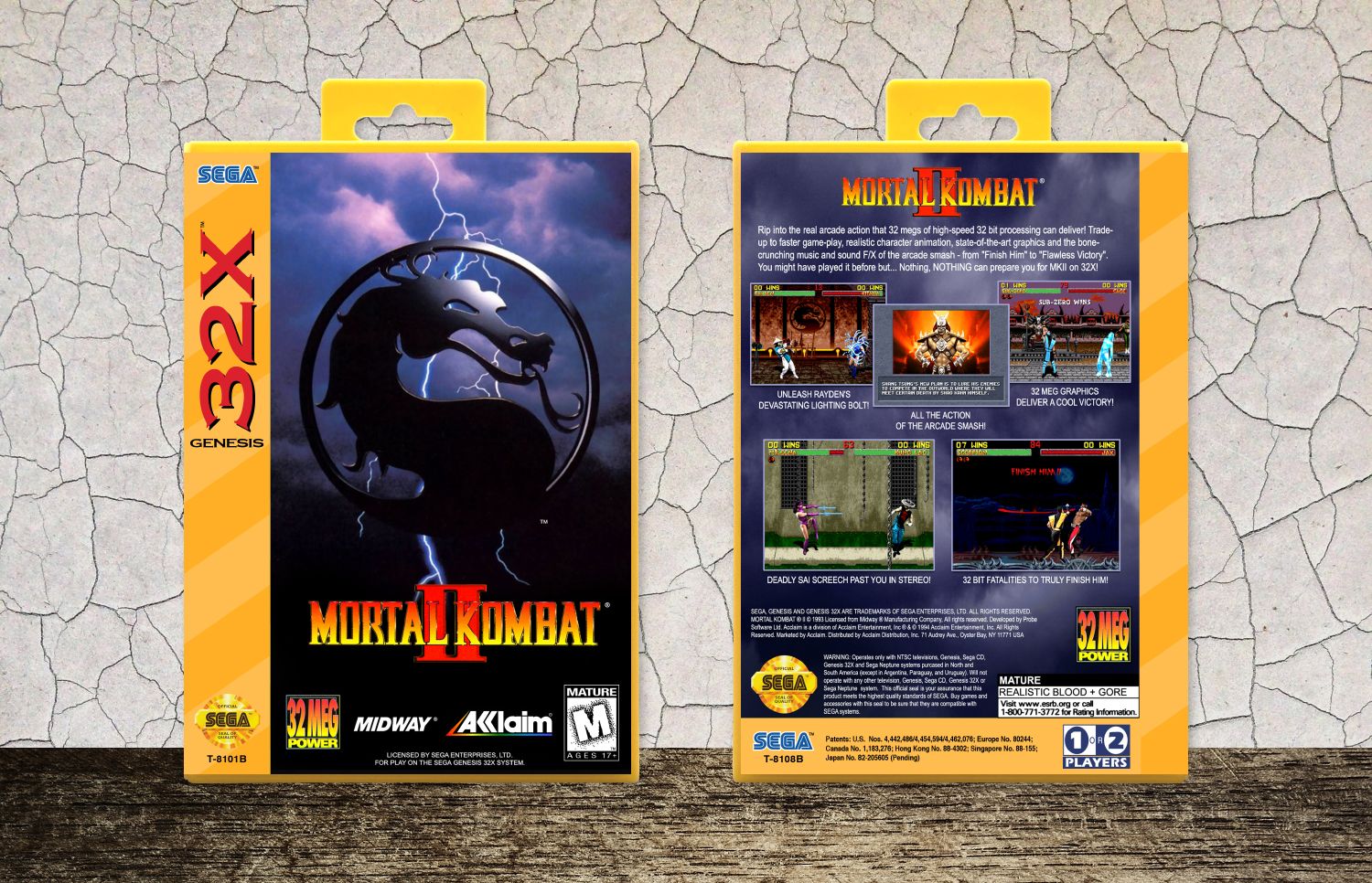 Mortal Kombat II, Case Color: Yellow