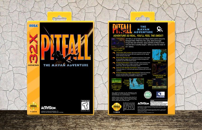 Pitfall the Mayan Adventure, Case Color: Yellow