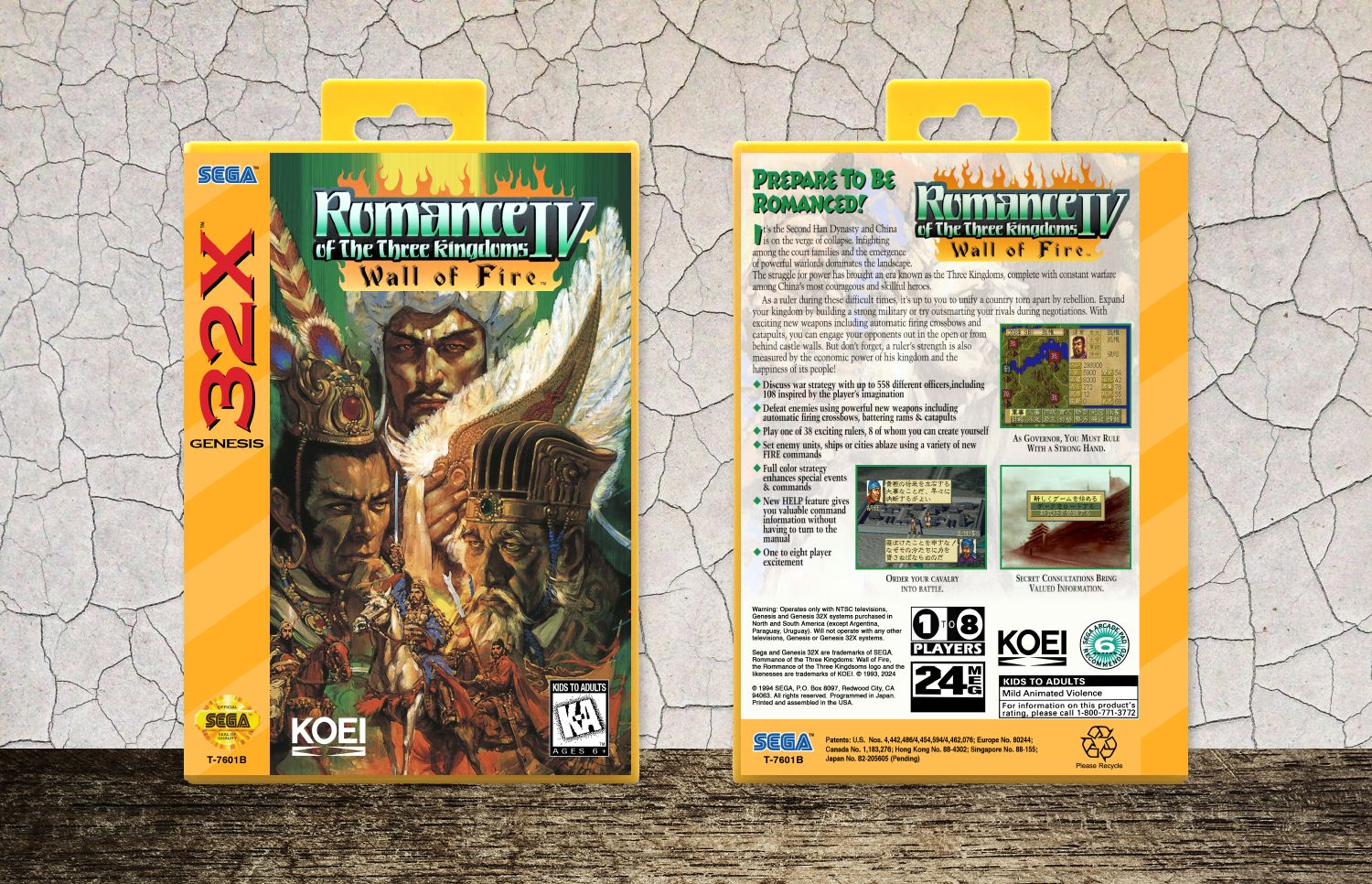 Romance of the Three Kingdoms IV: Wall of Fire, Case Color: Yellow