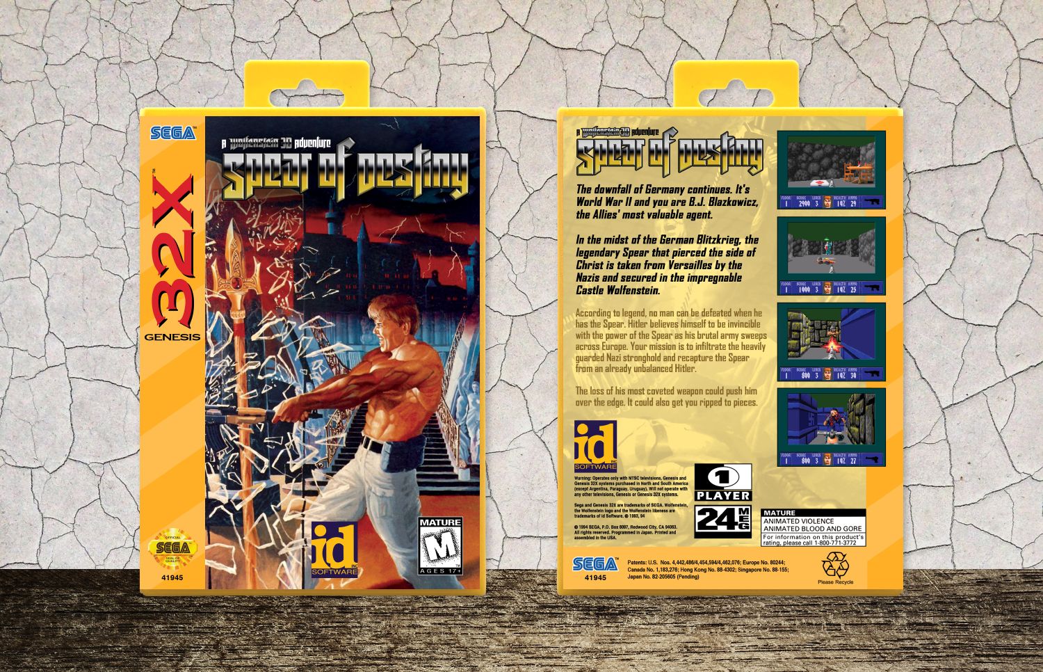 Spear of Destiny: A Wolfenstein 3D Adventure, Case Color: Yellow