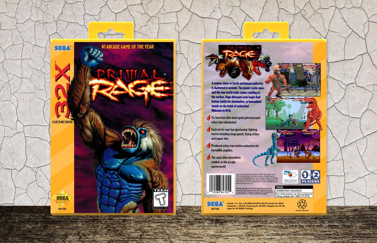 Primal Rage, Case Color: Yellow