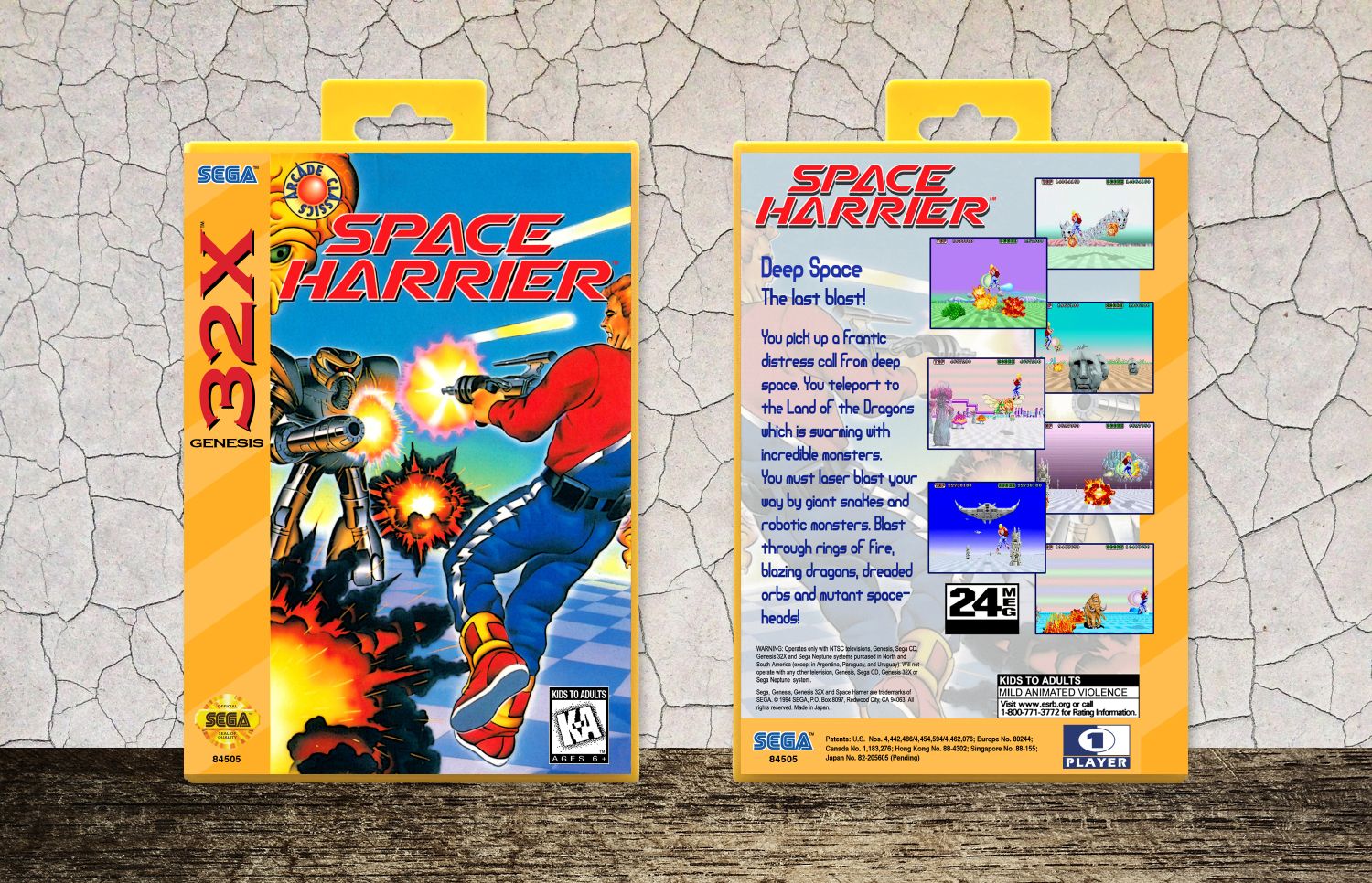 Space Harrier, Case Color: Yellow