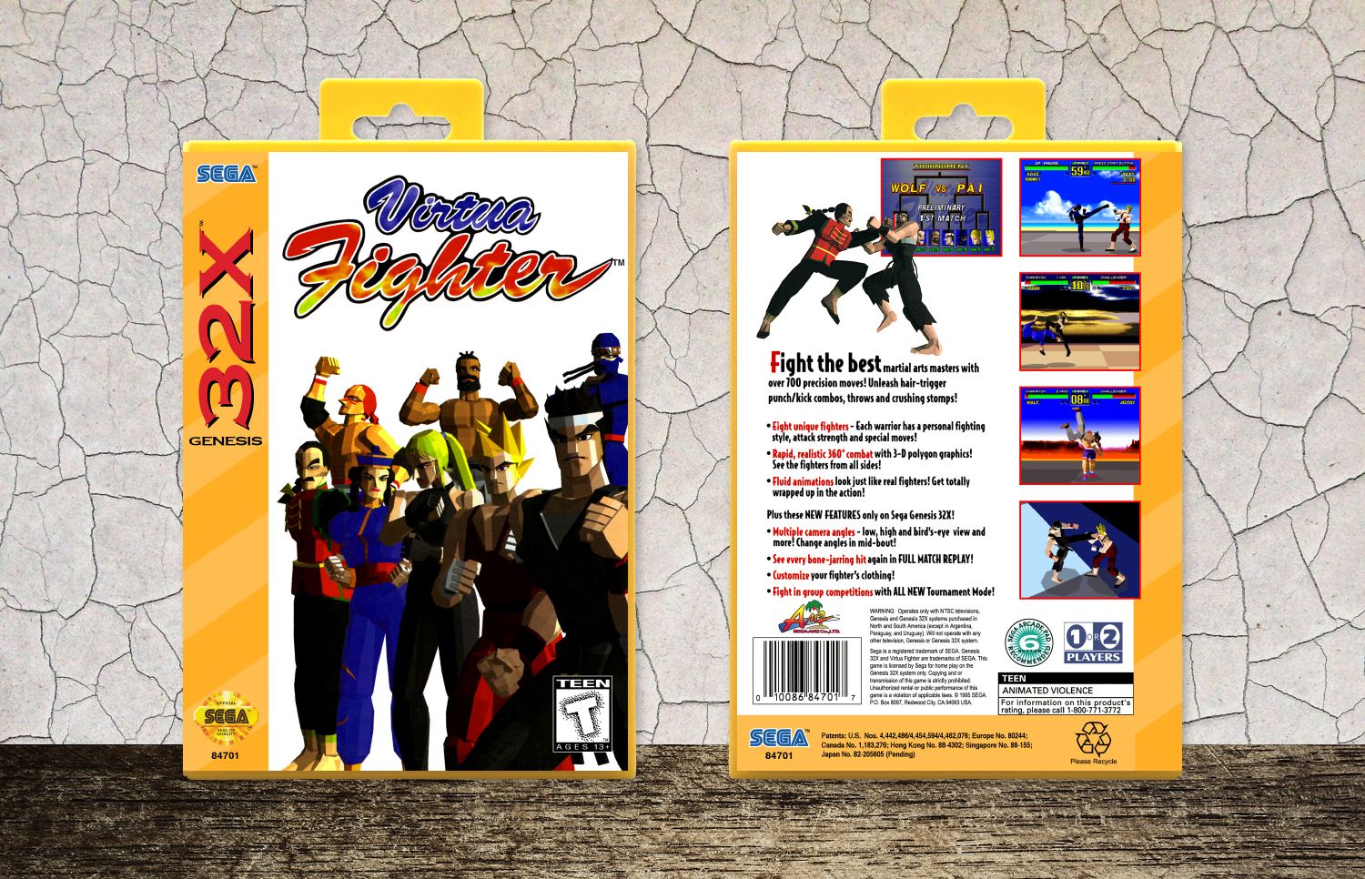Virtua Fighter, Case Color: Yellow