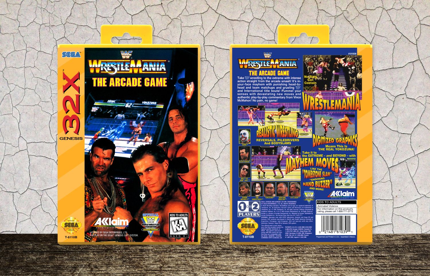 WWF Wrestlemania: The Arcade Game, Case Color: Yellow