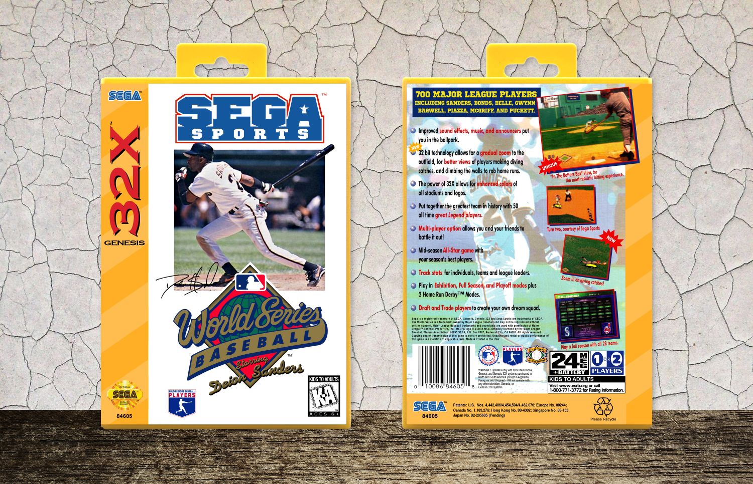 World Series Baseball Starring Deion Sanders, Case Color: Yellow