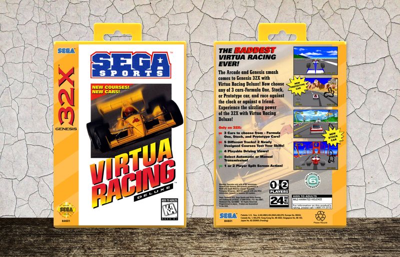 Virtua Racing Deluxe, Case Color: Yellow