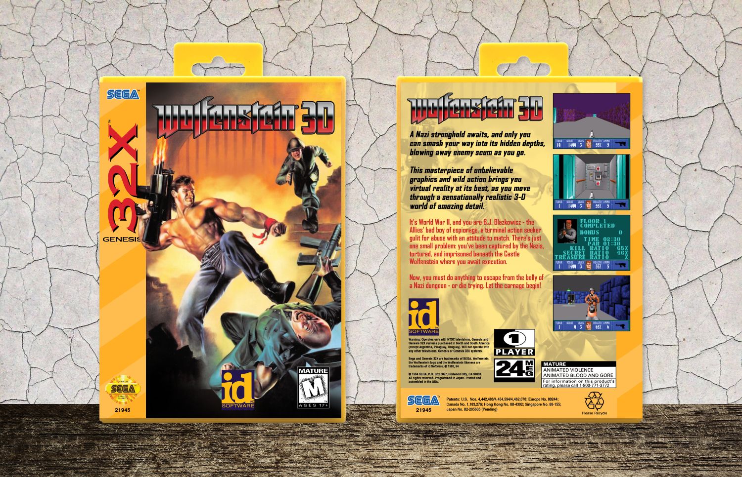 Wolfenstein 3D, Case Color: Yellow