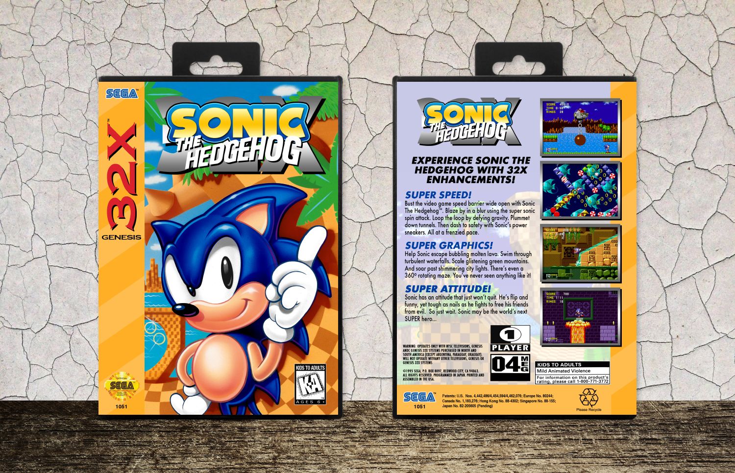 Sonic the Hedgehog 32X, Case Color: Black