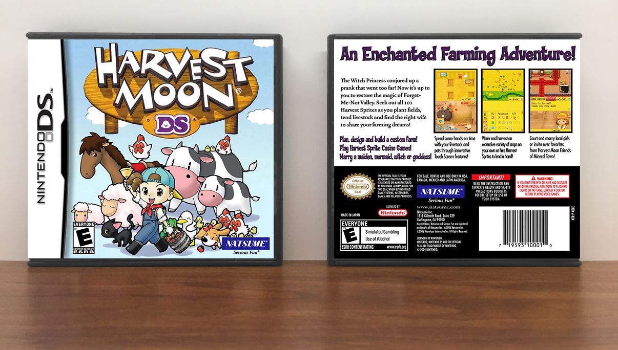 Harvest Moon DS, Case Color: DARK GREY (OEM DS CASE COLOR)