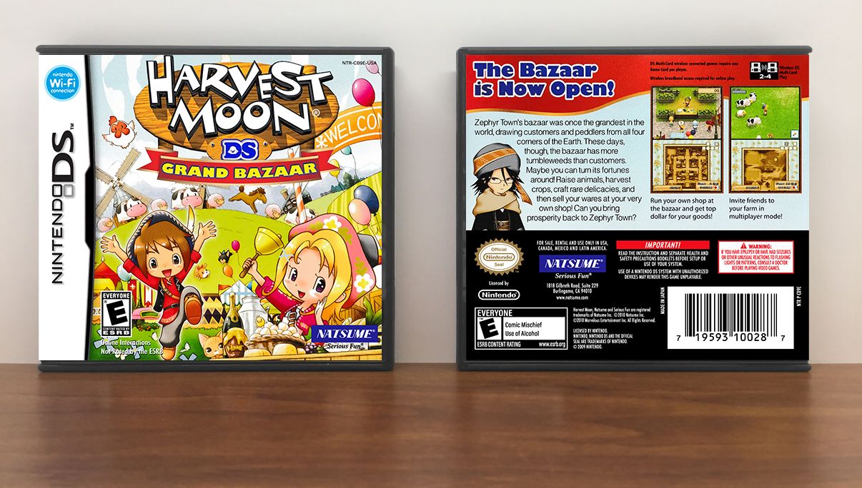 Harvest Moon DS: Grand Bazaar, Case Color: DARK GREY (OEM DS CASE COLOR)