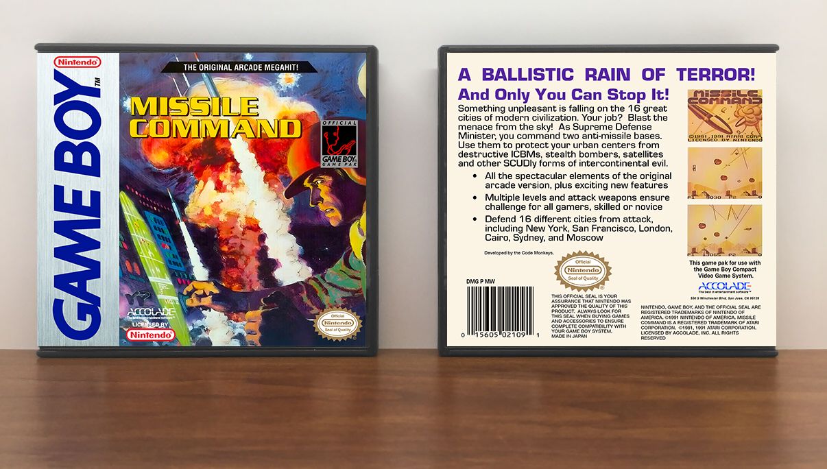 Missile Command, Artwork Spine Color: Chrome