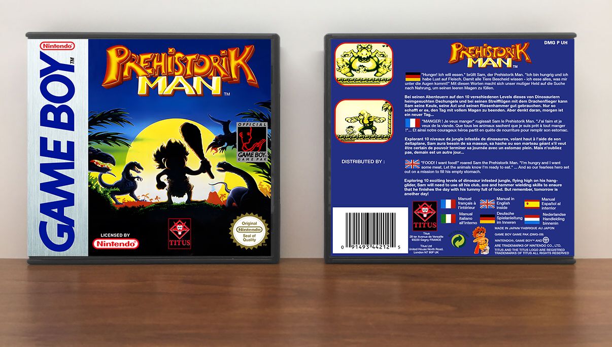 Prehistorik Man (PAL), Artwork Spine Color: Chrome