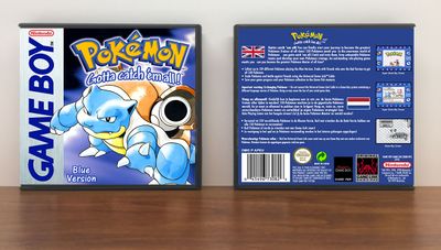 Pokemon Blue Version (PAL), Case Color: DARK GREY (OEM DS CASE COLOR), Artwork Spine Color: Chrome