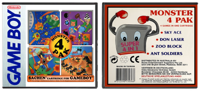 Sachen&#39;s Monster 4 Pak -- Don Laser - Zoo Block - Sky Ace - Ant Soldiers