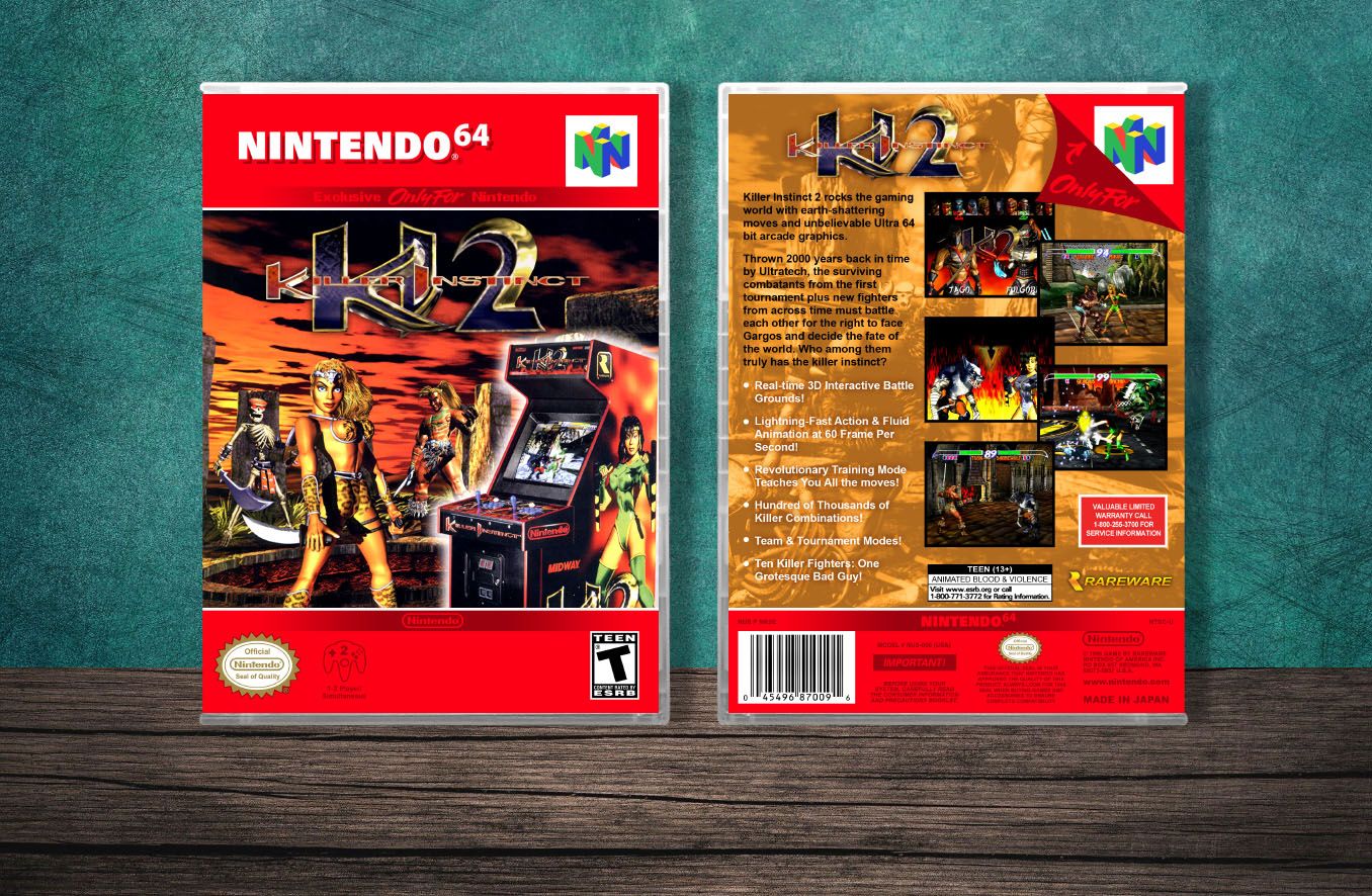 Killer Instinct 2 (Arcade Cover Edition), Case Color: CLEAR (Transparent)