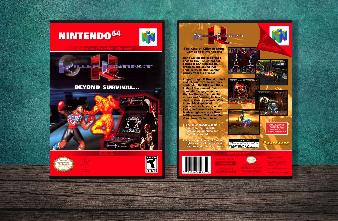 Killer Instinct (Arcade Cover Edition), Case Color: DARK GREY (OEM DS CASE COLOR)