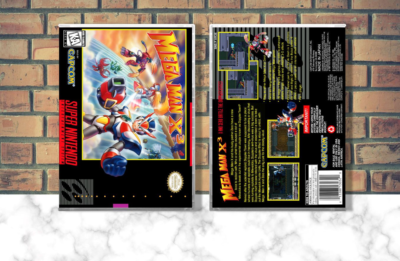 Mega Man X3, Case Color: CLEAR (Transparent)