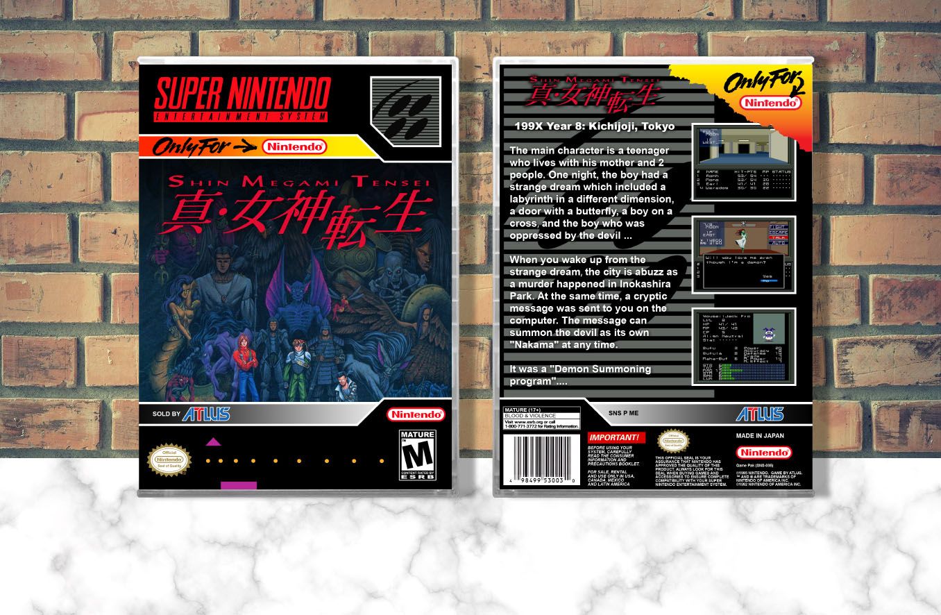 Shin Megami Tensei (English), Case Color: CLEAR (Transparent)