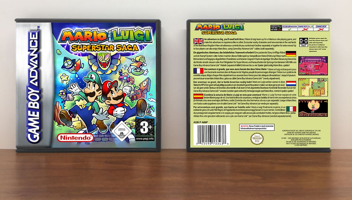 Mario &amp; Luigi: Superstar Saga (PAL), Artwork Spine Color: Chrome