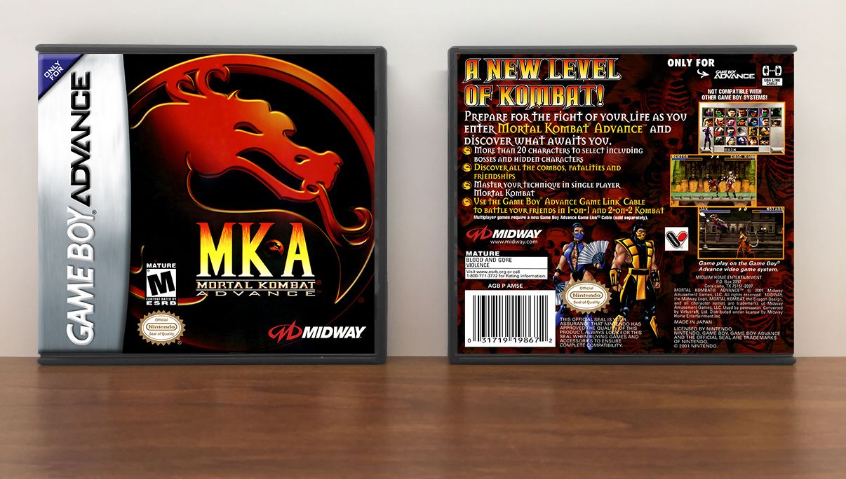 Mortal Kombat Advance, Artwork Spine Color: Chrome