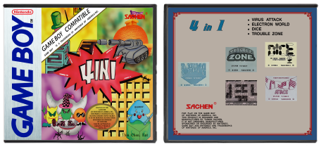 Sachen 002 - Super 4 in 1 -- Virus Attack - Electron World - Dice - Trouble Zone