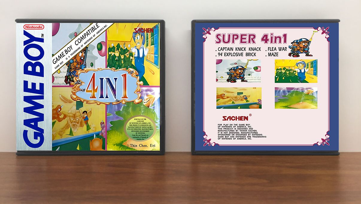 Sachen 008 - Super 4 in 1 -- Captain Knick Knack - Flea War - 94&#39; Explosive Brick - Maze, Artwork Spine Color: Chrome