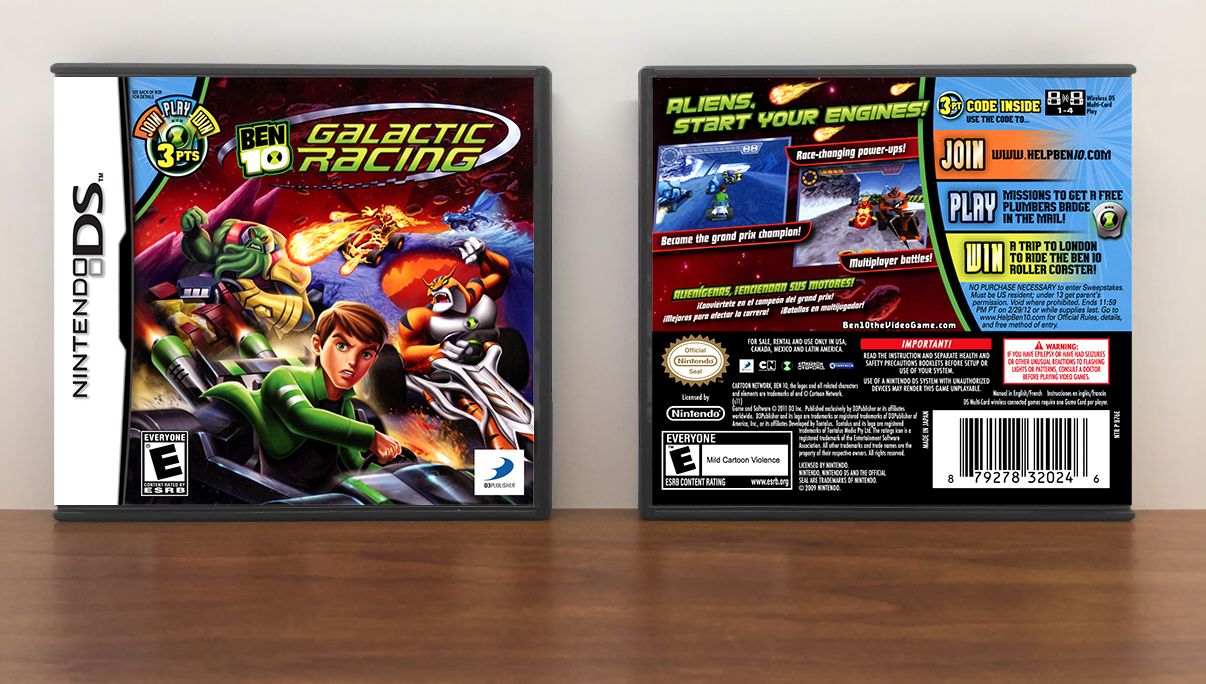 Ben 10: Galactic Racing, Case Color: DARK GREY (OEM DS CASE COLOR)