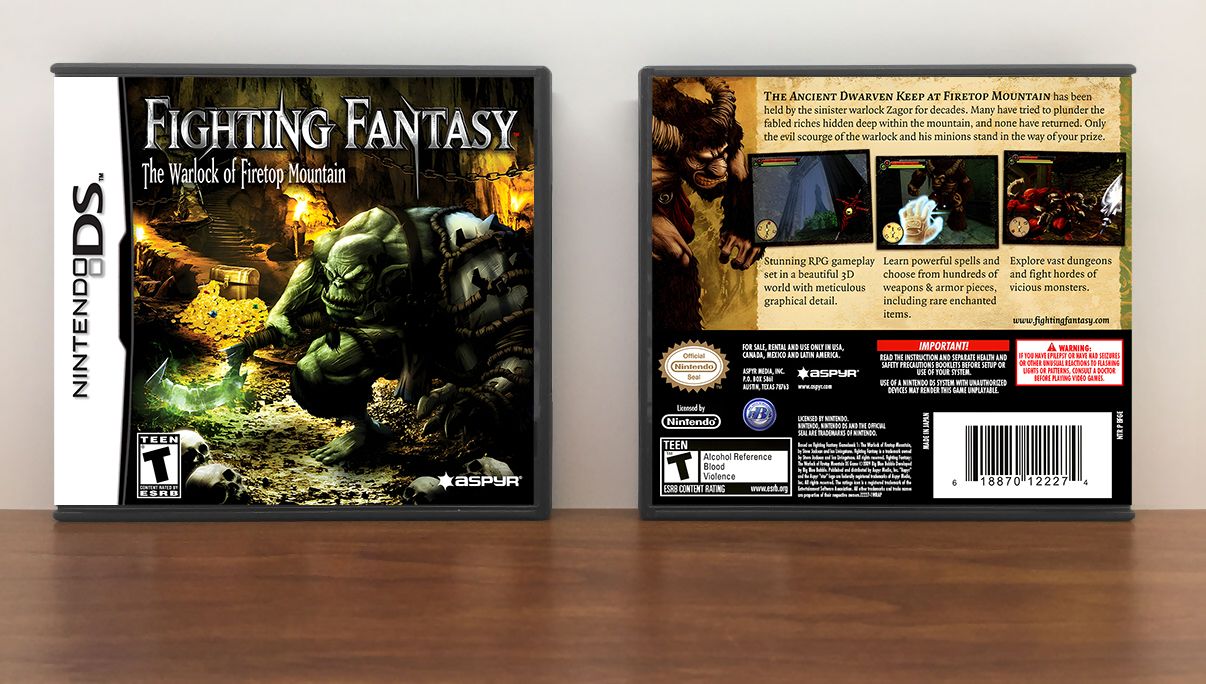 Fighting Fantasy: The Warlock of Firetop Mountain, Case Color: DARK GREY (OEM DS CASE COLOR)