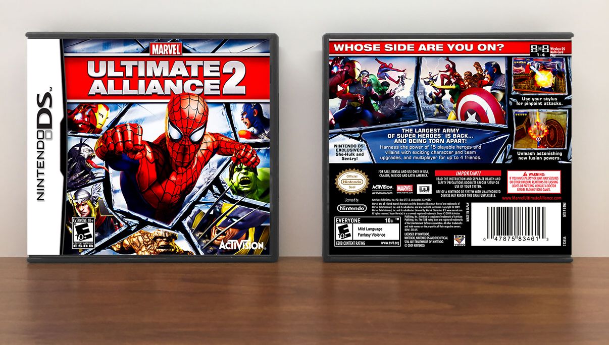 Marvel: Ultimate Alliance 2, Case Color: DARK GREY (OEM DS CASE COLOR)