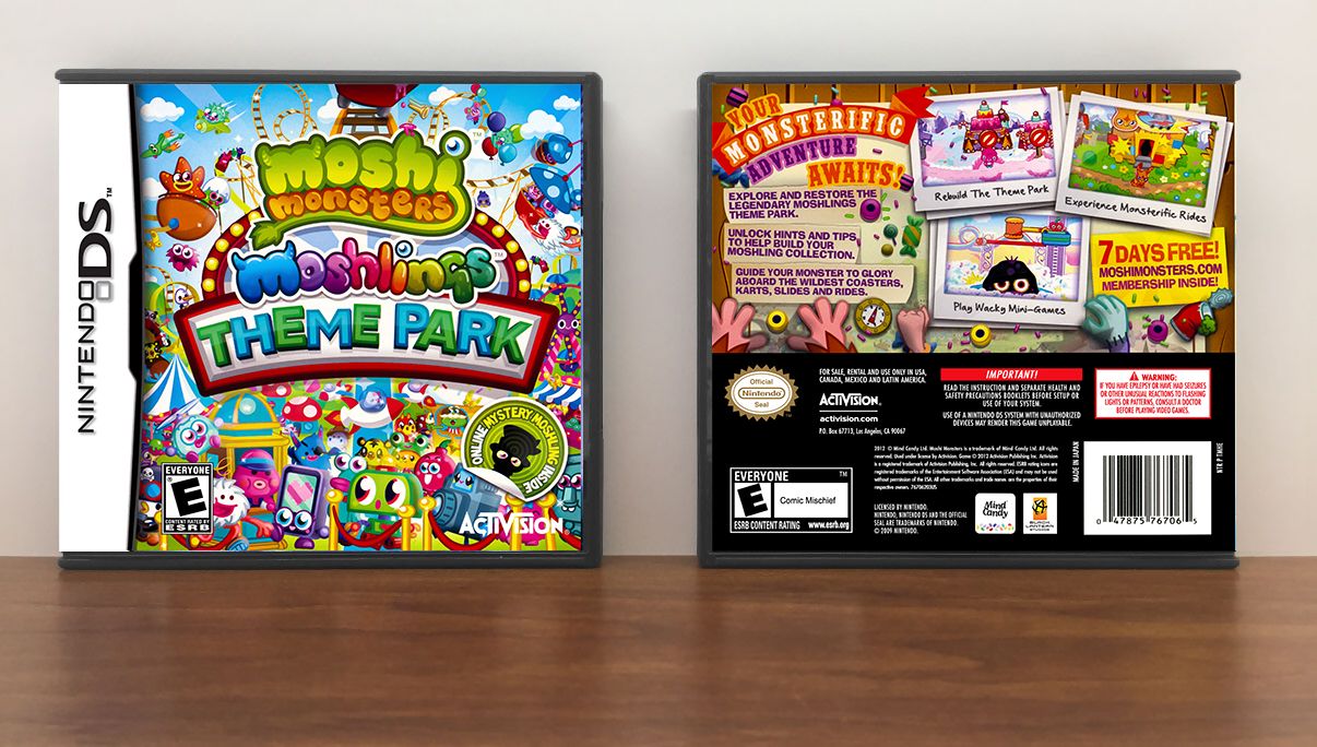 Moshi Monsters: Moshlings Theme Park, Case Color: DARK GREY (OEM DS CASE COLOR)