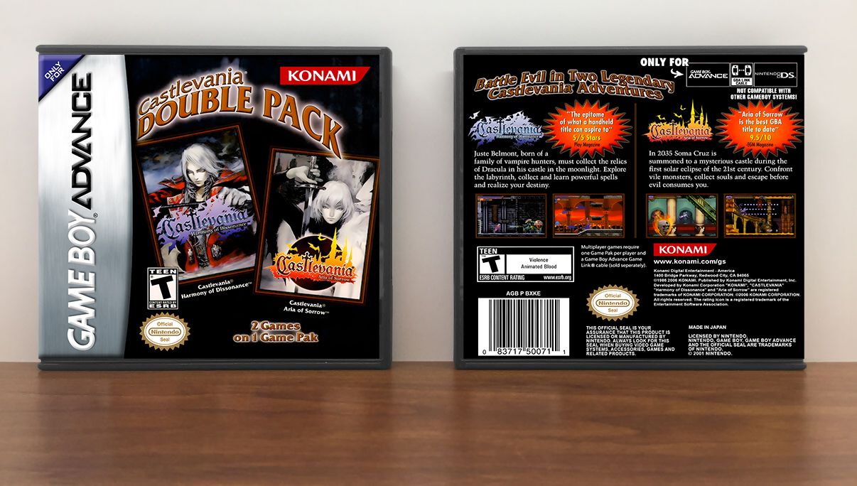 Castlevania: Double Pack - Harmony of Dissonance &amp; Aria of Sorrow, Artwork Spine Color: Chrome