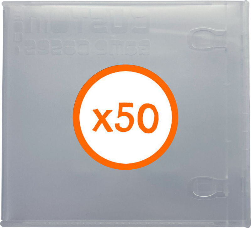GB/GBA/GBC Game Case - Clear - 50 Pack