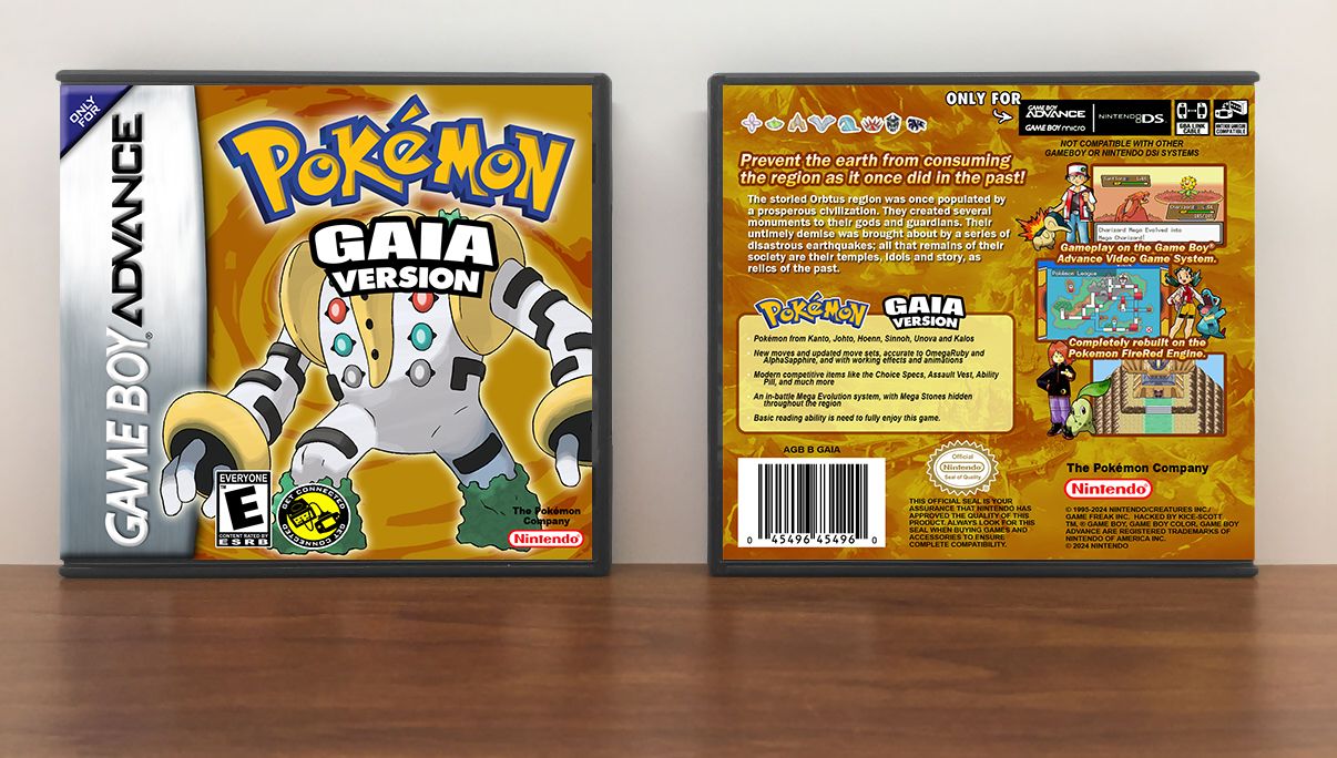 Pokemon Gaia Version, Artwork Spine Color: Chrome