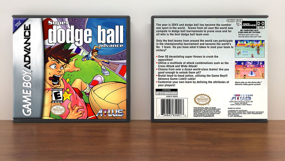 Super Dodge Ball Advance, Artwork Spine Color: Chrome