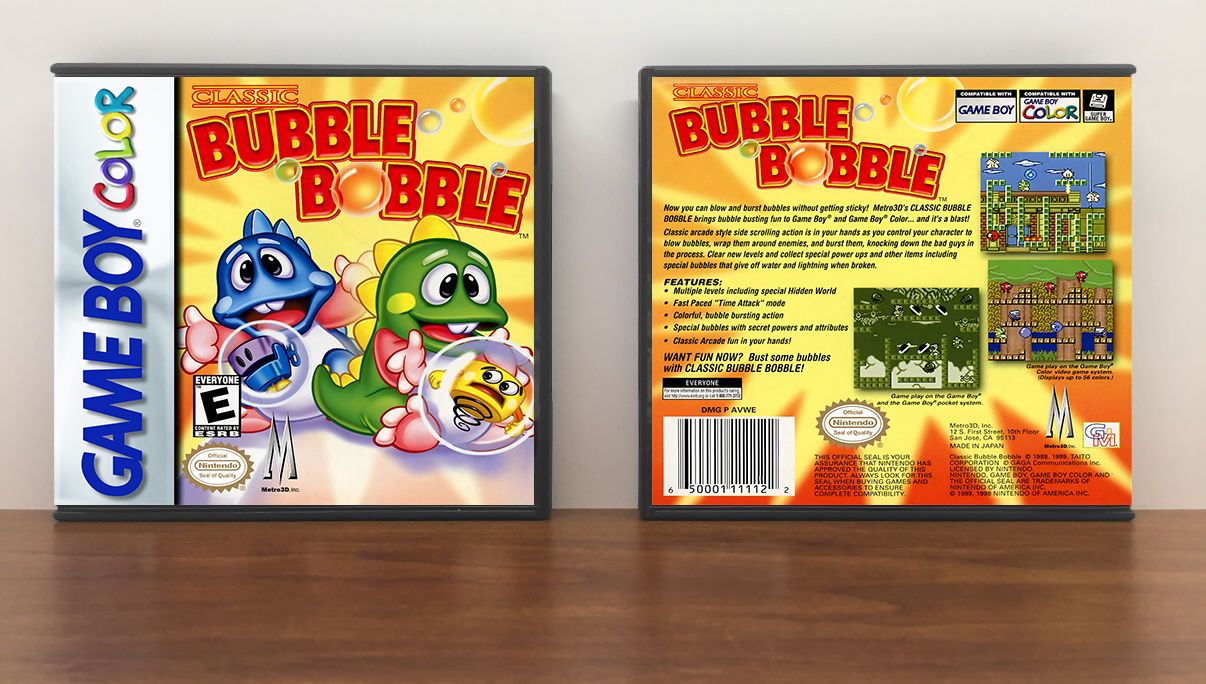 Classic Bubble Bobble, Artwork Spine Color: Chrome